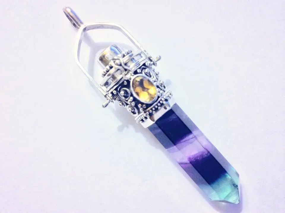 Rainbow Fluorite Crystal Drop