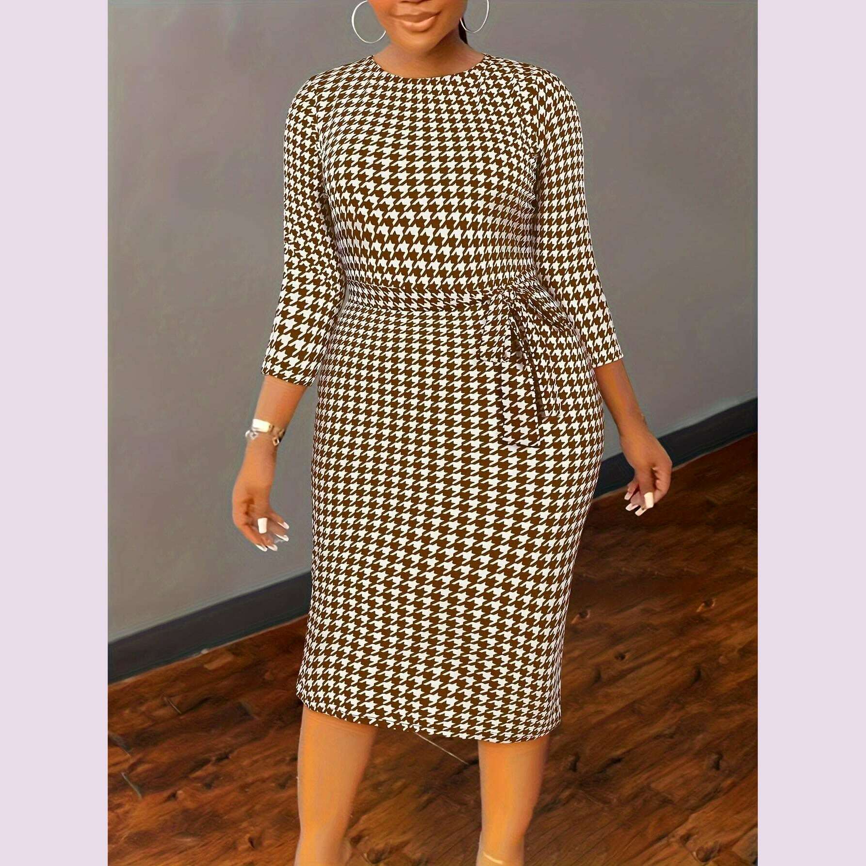 plus-size-houndstooth-glamour-dress---flattering-34-sleeves-bodycon-fit-with-belted-waist---perfect-for-spring-fall---curvy-womens-fashion-essentialkimlud-womens-fashion-34625617
