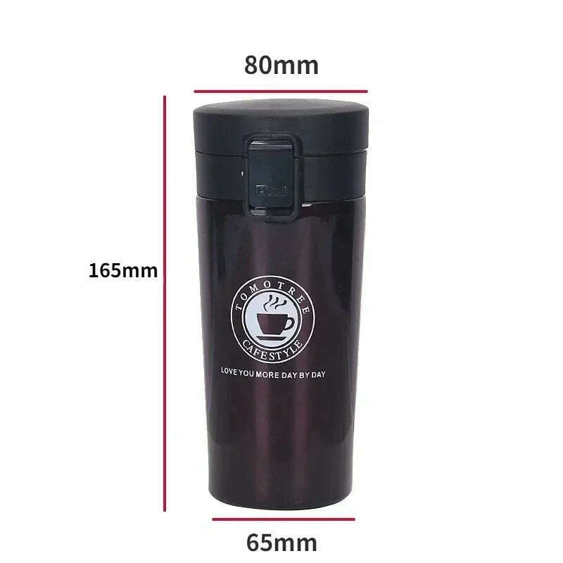 KIMLUD, 0.5L Thermal Mug Double Wall 304 Stainless Steel Coffee Cup Vacuum Flask Thermos Water Bottle Tea Coffee Leak-proof Thermos Mug, KIMLUD Womens Clothes