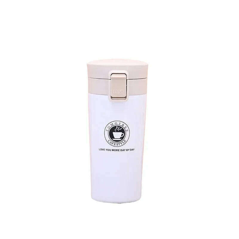 KIMLUD, 0.5L Thermal Mug Double Wall 304 Stainless Steel Coffee Cup Vacuum Flask Thermos Water Bottle Tea Coffee Leak-proof Thermos Mug, White12 / 500ml, KIMLUD APPAREL - Womens Clothes