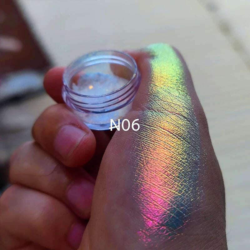 KIMLUD, 1 Jar Mini Ultra Fine Chameleon Chrome Powder Blue/Purple Metallic Glitter Powder Bottled Chameleon Effect Manicure Powder YZL9, KIMLUD Womens Clothes