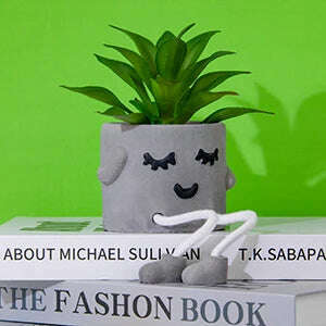 1 set of 3 pots of artificial succulent plants, cute hanging leg potted plants, creative artificial succulent plants and potted - KIMLUD