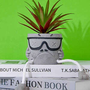 1 set of 3 pots of artificial succulent plants, cute hanging leg potted plants, creative artificial succulent plants and potted - KIMLUD