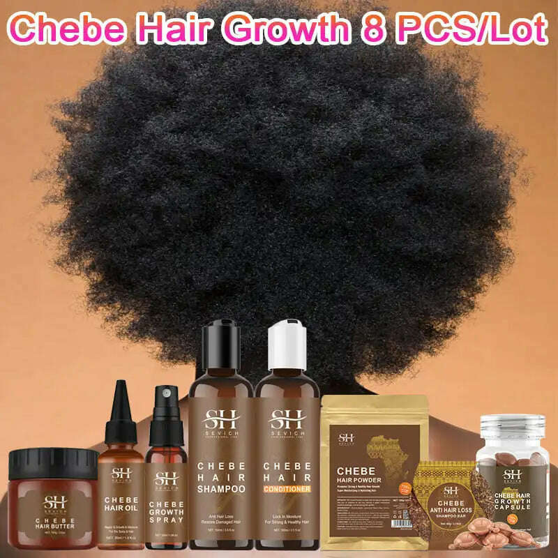 KIMLUD, 100% Chebe Set Fast Hair Growth Set Chebe Oil Traction Alopecia Anti Break Loss Chebe Powder Africa Chad Hair Loss Treatmen, KIMLUD Womens Clothes