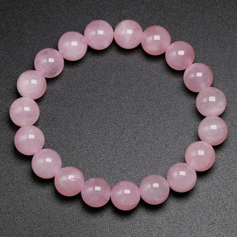 KIMLUD, 100% Natural AAAAA Women Bracelet Jewelry Pink Rose Quartz Bracelet Natural Stone Gemstone Chakras Bead Handmade Lover Gifts, KIMLUD Women's Clothes