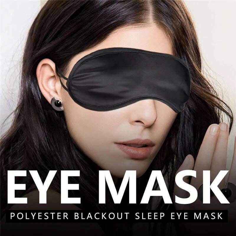 KIMLUD, 100 Pcs/Lot Gift Travel Sleeping Eye Mask Cover Black Shade Blindfold Eye Patch Night Eyeshade Eye Relax Massager Beauty Tools, KIMLUD Women's Clothes