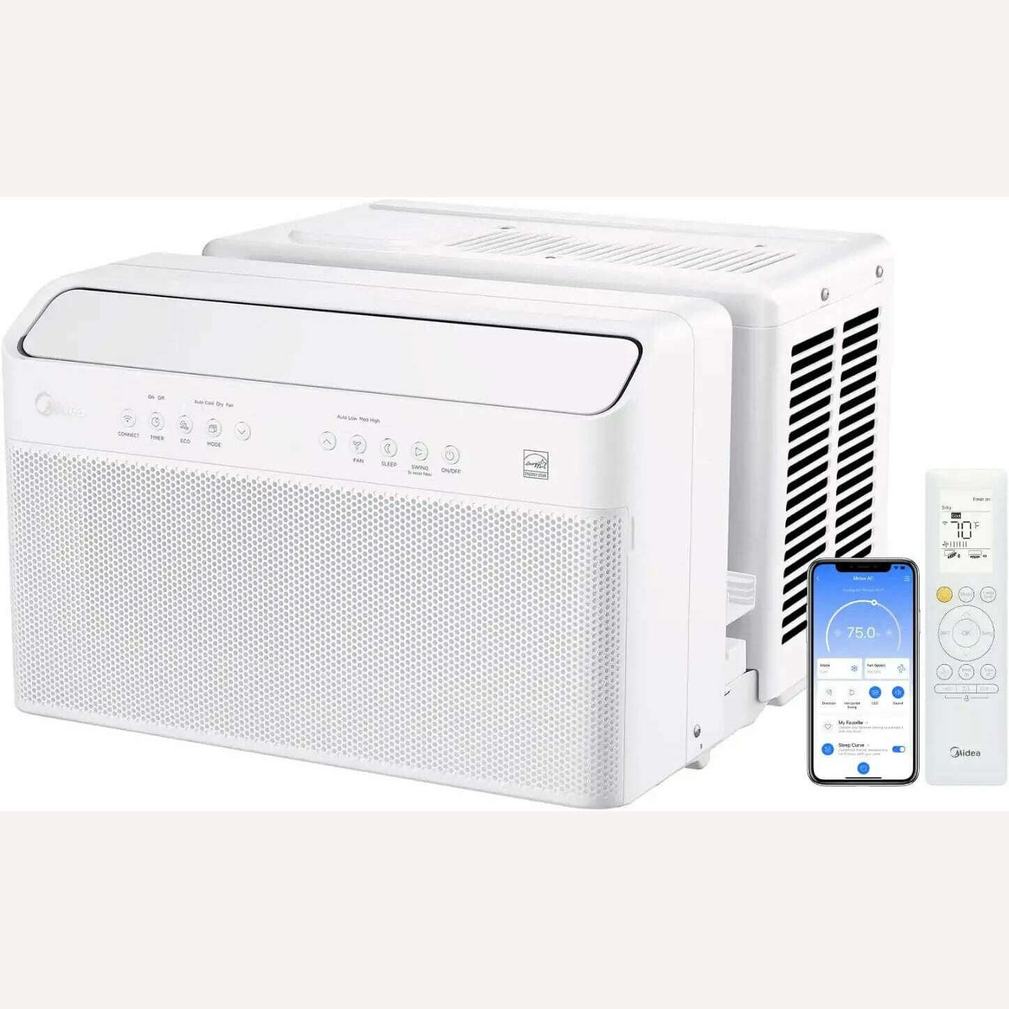 KIMLUD, 10,000 BTU U-Shaped Smart Inverter Window Air Conditioner–Cools up to 450 Sq. Ft., Default Title, KIMLUD APPAREL - Womens Clothes