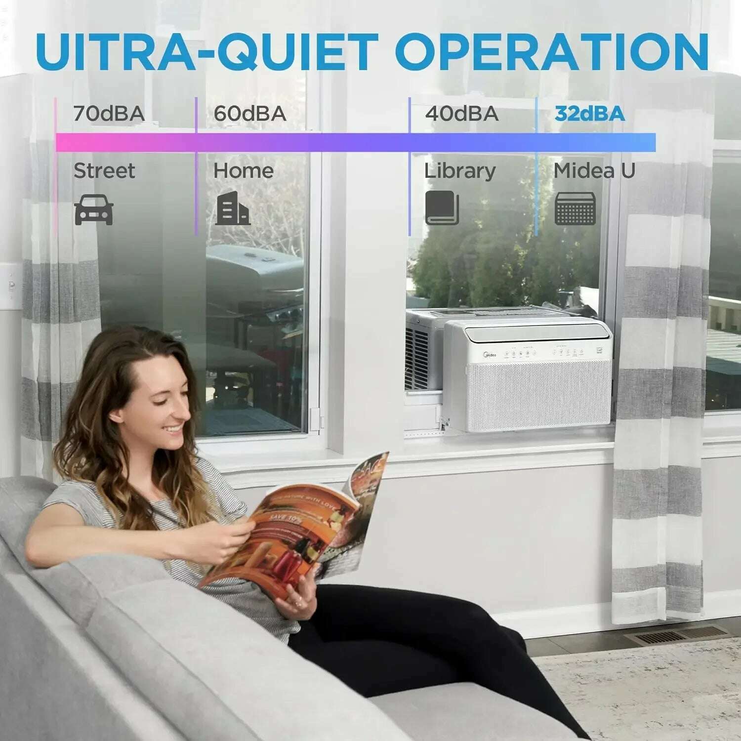 KIMLUD, 10,000 BTU U-Shaped Smart Inverter Window Air Conditioner–Cools up to 450 Sq. Ft., KIMLUD Womens Clothes