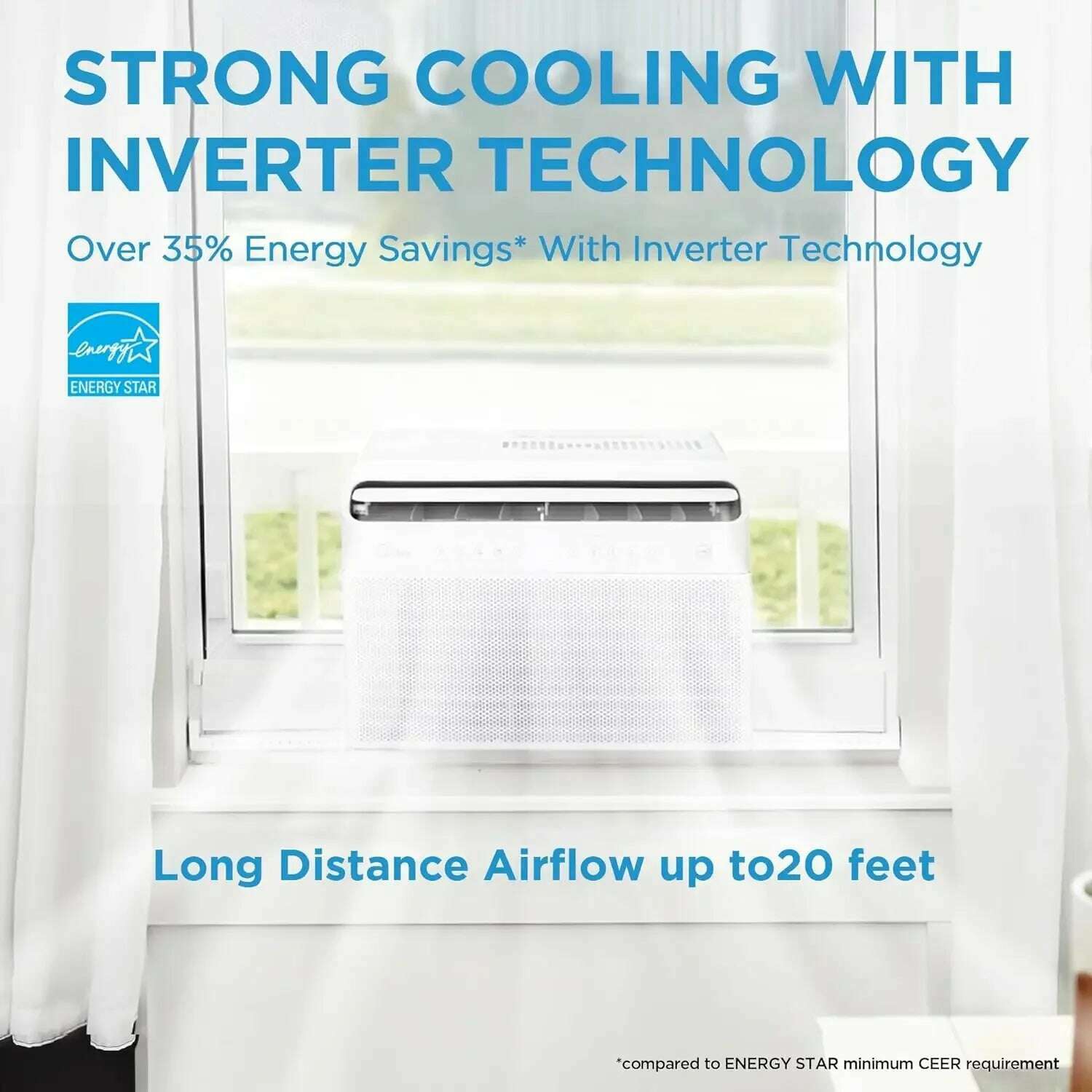 KIMLUD, 10,000 BTU U-Shaped Smart Inverter Window Air Conditioner–Cools up to 450 Sq. Ft., KIMLUD Womens Clothes