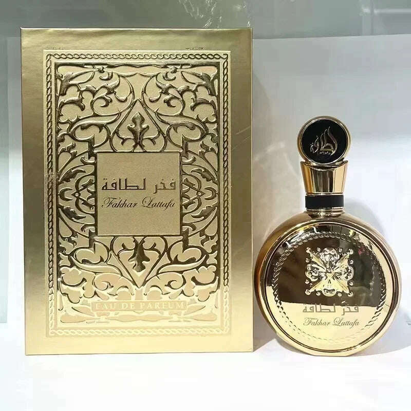 KIMLUD, 100ml Original Men's Perfume Women's Perfume High Quality Gift Arabic Perfume Fragrance Long Lasting Natural Hormone Dating, golden 100ML, KIMLUD APPAREL - Womens Clothes