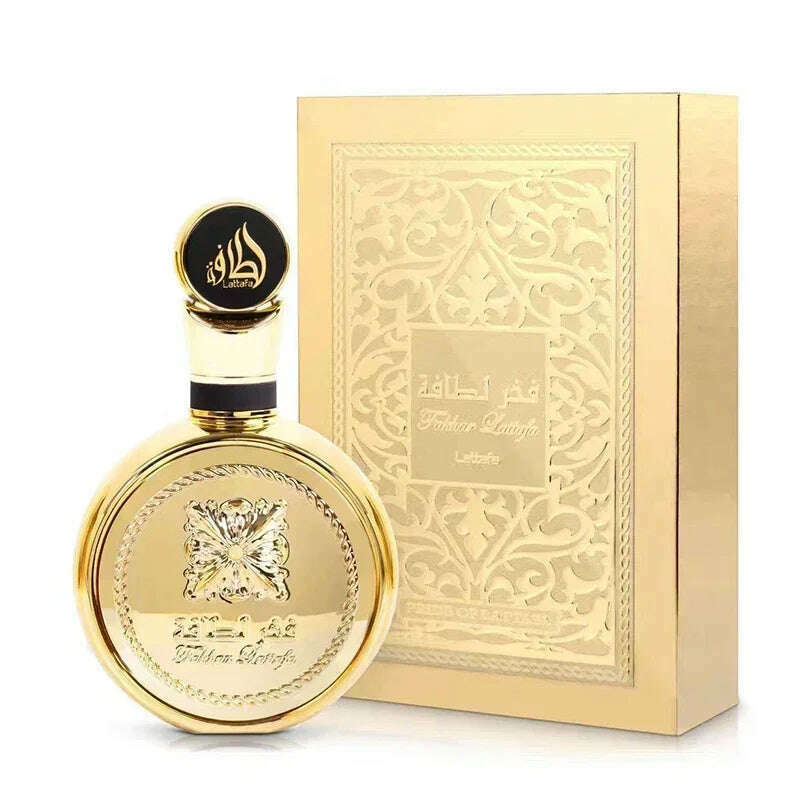 KIMLUD, 100ml Original Perfume Men Women Perfume High Quality Arabic Style Fragrance Natural Fragrance Long Lasting Pheromone Gift, golden, KIMLUD APPAREL - Womens Clothes