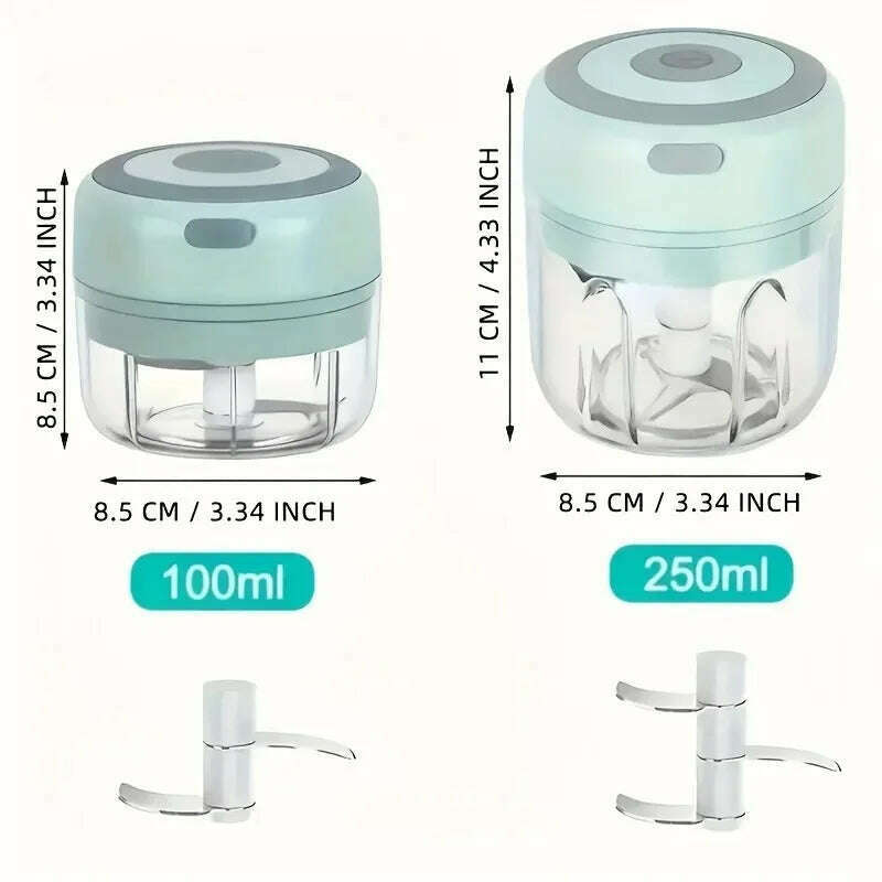 100ml/250ML Manual Meat Mincer Garlic Chopper Rotate Garlic Press Crusher Vegetable Onion Cutter Kitchen Cooking Accessories - KIMLUD