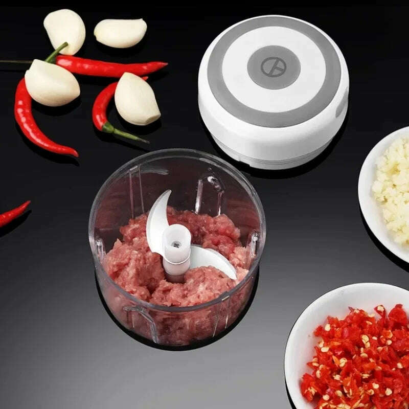 100ml/250ML Manual Meat Mincer Garlic Chopper Rotate Garlic Press Crusher Vegetable Onion Cutter Kitchen Cooking Accessories - KIMLUD