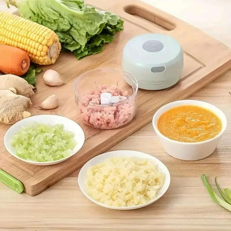 100ml/250ML Manual Meat Mincer Garlic Chopper Rotate Garlic Press Crusher Vegetable Onion Cutter Kitchen Cooking Accessories - KIMLUD