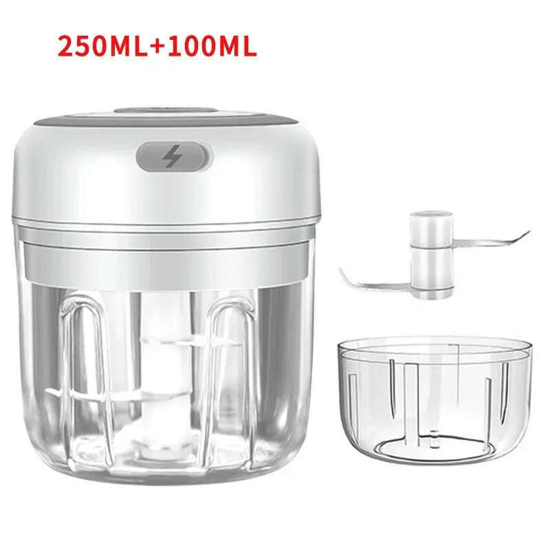 100ml/250ML Manual Meat Mincer Garlic Chopper Rotate Garlic Press Crusher Vegetable Onion Cutter Kitchen Cooking Accessories - KIMLUD
