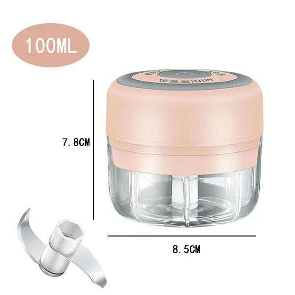 100ml/250ML Manual Meat Mincer Garlic Chopper Rotate Garlic Press Crusher Vegetable Onion Cutter Kitchen Cooking Accessories - KIMLUD