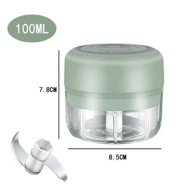 100ml/250ML Manual Meat Mincer Garlic Chopper Rotate Garlic Press Crusher Vegetable Onion Cutter Kitchen Cooking Accessories - KIMLUD