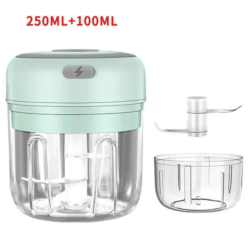100ml/250ML Manual Meat Mincer Garlic Chopper Rotate Garlic Press Crusher Vegetable Onion Cutter Kitchen Cooking Accessories - KIMLUD