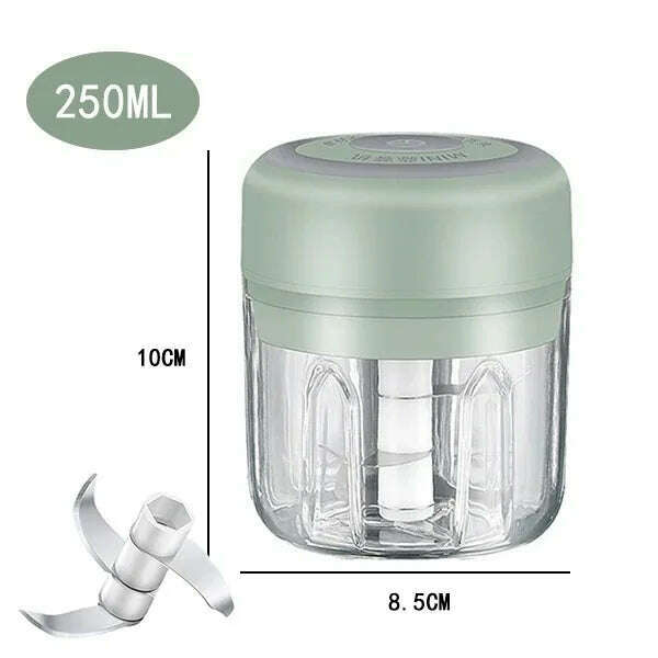 100ml/250ML Manual Meat Mincer Garlic Chopper Rotate Garlic Press Crusher Vegetable Onion Cutter Kitchen Cooking Accessories - KIMLUD