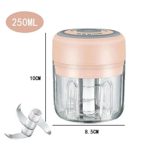 100ml/250ML Manual Meat Mincer Garlic Chopper Rotate Garlic Press Crusher Vegetable Onion Cutter Kitchen Cooking Accessories - KIMLUD