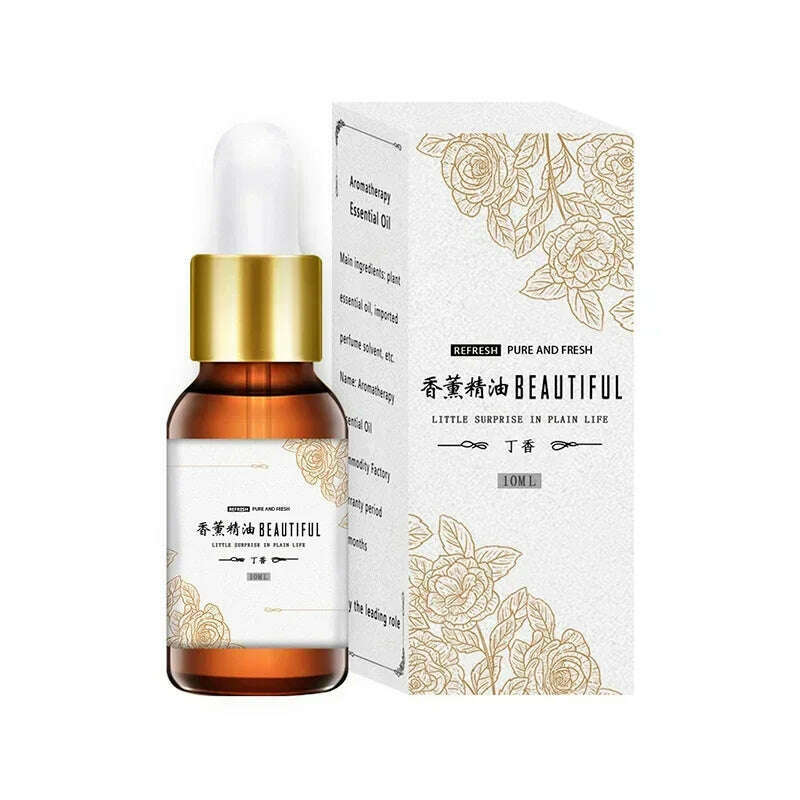 10ML Bergamot Clove Pure Essential Oil Sandalwood Patchouli Green Tea Diffused Aromatic Oil Fruity Cherry Mango Blueberry Aroma - KIMLUD