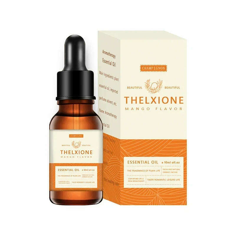 10ML Bergamot Clove Pure Essential Oil Sandalwood Patchouli Green Tea Diffused Aromatic Oil Fruity Cherry Mango Blueberry Aroma - KIMLUD