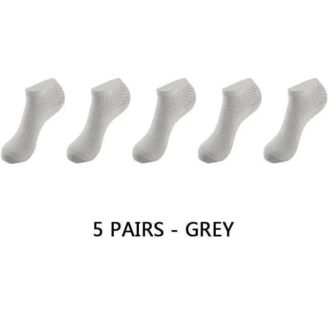 10Pairs/lot Bamboo Fiber Men Socks Large Size Short Ankle Business Black Male Meias Socks Breathable Men Plue Size EU38-48 - KIMLUD