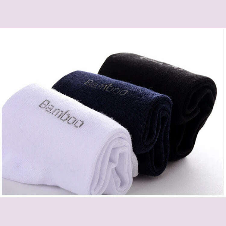 KIMLUD, 10Pairs/Lot Men Bamboo Socks Brand Comfortable Breathable Casual Business Men's Crew Socks High Quality Guarantee Sox Male Gift, KIMLUD Womens Clothes