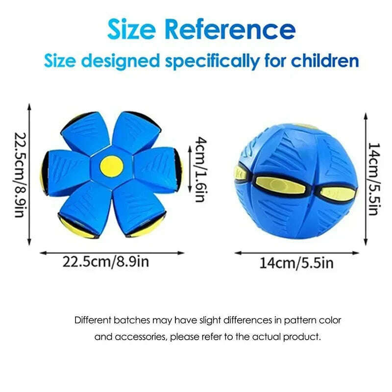 10pcs Flying Saucer Ball Outdoor Parent Children Toy Foot Magic Deformation Foot Pressure Decompression Vent Teasing Dogs Ball - KIMLUD