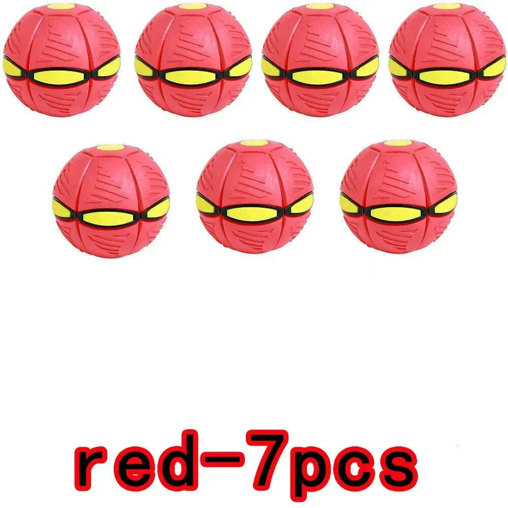 10pcs Flying Saucer Ball Outdoor Parent Children Toy Foot Magic Deformation Foot Pressure Decompression Vent Teasing Dogs Ball - KIMLUD