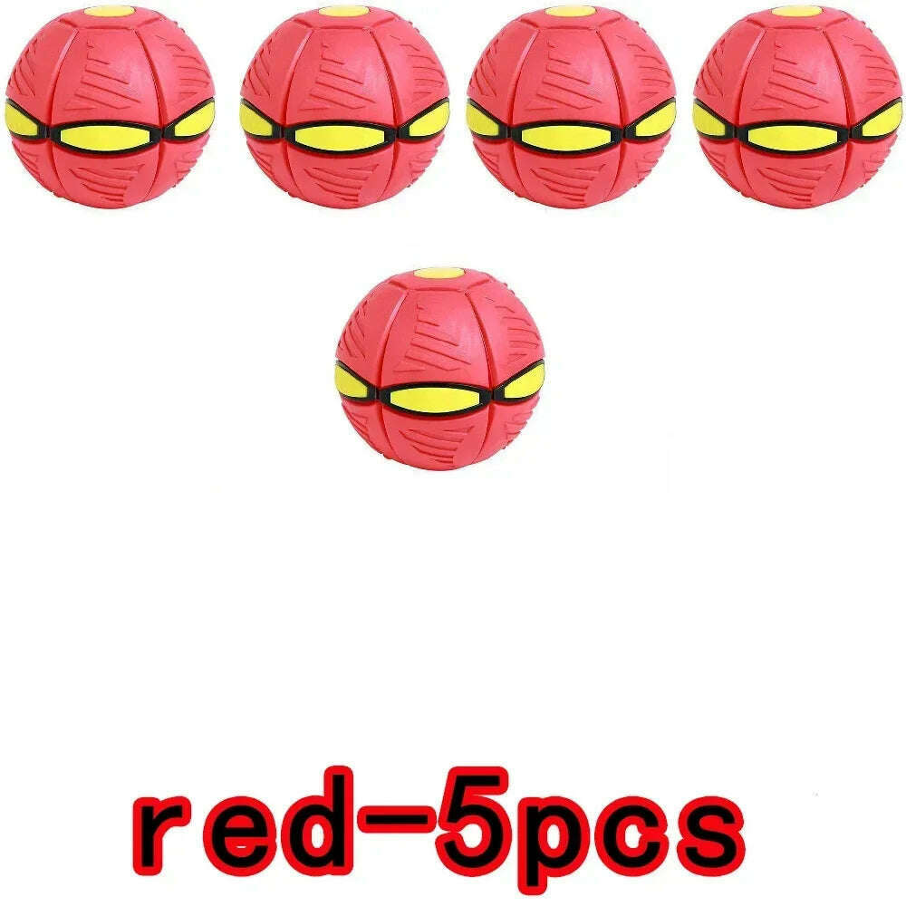 10pcs Flying Saucer Ball Outdoor Parent Children Toy Foot Magic Deformation Foot Pressure Decompression Vent Teasing Dogs Ball - KIMLUD