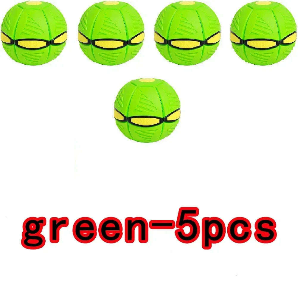 10pcs Flying Saucer Ball Outdoor Parent Children Toy Foot Magic Deformation Foot Pressure Decompression Vent Teasing Dogs Ball - KIMLUD