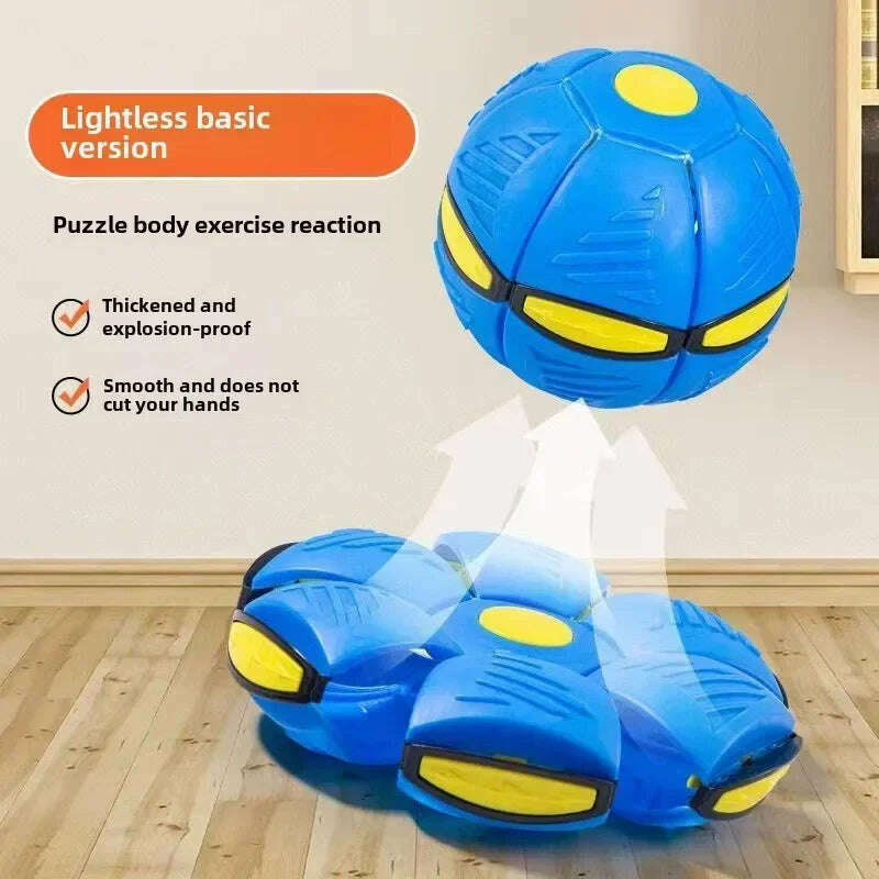 10pcs Flying Saucer Ball Outdoor Parent Children Toy Foot Magic Deformation Foot Pressure Decompression Vent Teasing Dogs Ball - KIMLUD