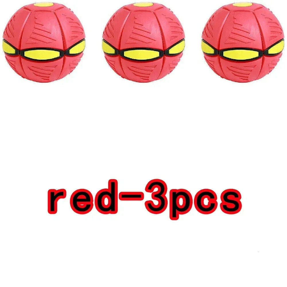 10pcs Flying Saucer Ball Outdoor Parent Children Toy Foot Magic Deformation Foot Pressure Decompression Vent Teasing Dogs Ball - KIMLUD