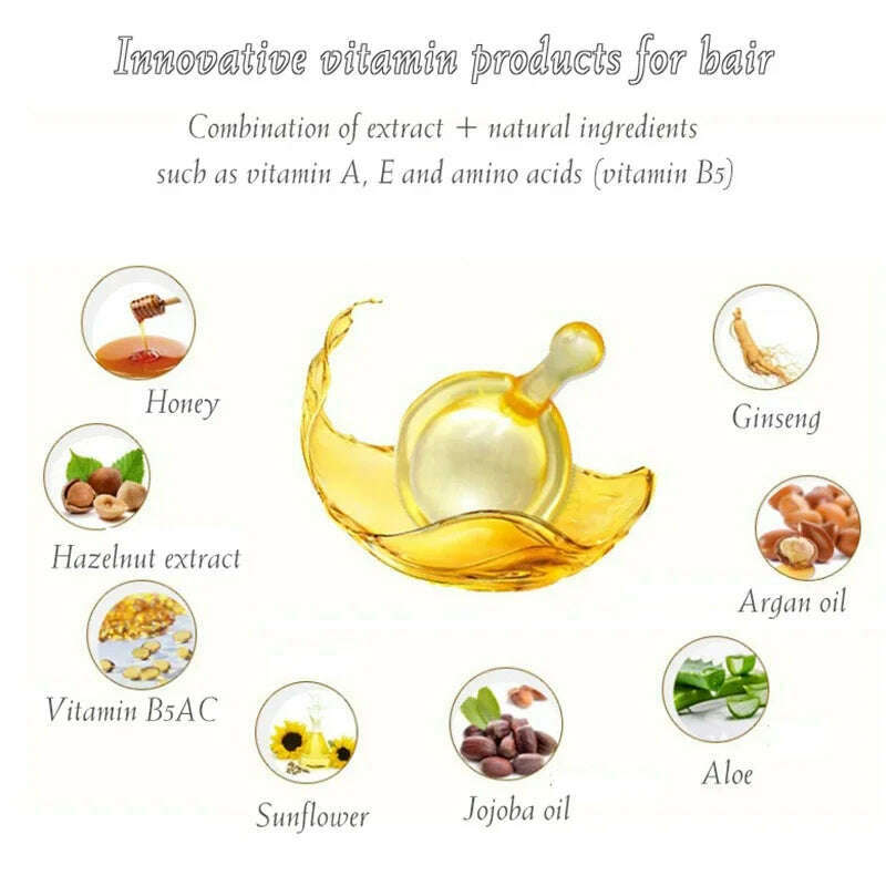 KIMLUD, 10Pcs Smooth Silky Hair Vitamin Capsule Keratin Complex Oil HairCare Repair Damaged Hair Serum Anti Hairs Loss, KIMLUD Womens Clothes