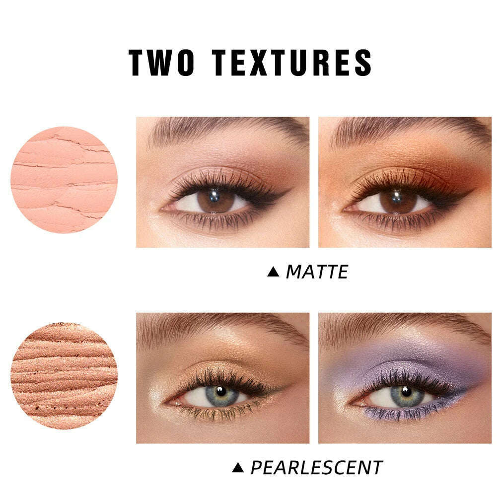 12 Color Highlighter Eyeshadow Pencil Waterproof Glitter Matte Nude Eye Shadow Makeup Pigment Pearlescent Silkworm Eyeshadow Pen - KIMLUD