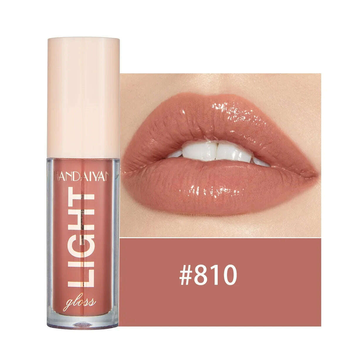 KIMLUD, 12 Colors Lip Gloss Moisturizing Mirror Shimmer Pearly Liquid Lipstick Tint Waterproof Long Lasting Lip Glaze Sexy Lips Makeup, 810, KIMLUD Women's Clothes