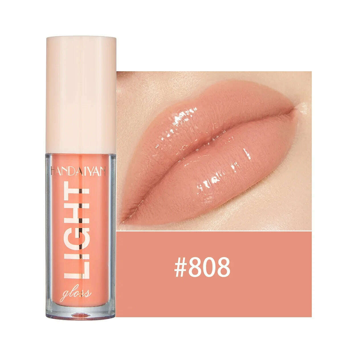 KIMLUD, 12 Colors Lip Gloss Moisturizing Mirror Shimmer Pearly Liquid Lipstick Tint Waterproof Long Lasting Lip Glaze Sexy Lips Makeup, 808, KIMLUD Women's Clothes