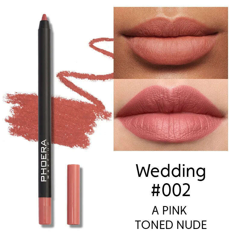 KIMLUD, 12 Colors Matte Brown Lip Liner Waterproof Long Lasting Moisturizing Sexy Lip Pencil Women Natural Lipstick Makeup Lip Cosmetics, KIMLUD Women's Clothes