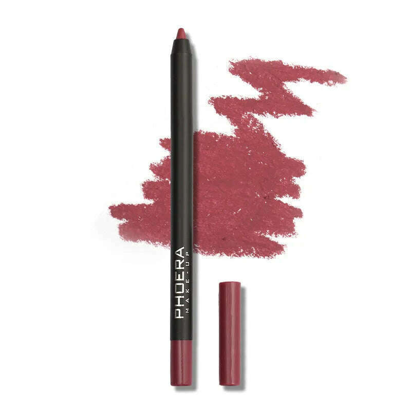 KIMLUD, 12 Colors Matte Brown Lip Liner Waterproof Long Lasting Moisturizing Sexy Lip Pencil Women Natural Lipstick Makeup Lip Cosmetics, 01, KIMLUD APPAREL - Womens Clothes