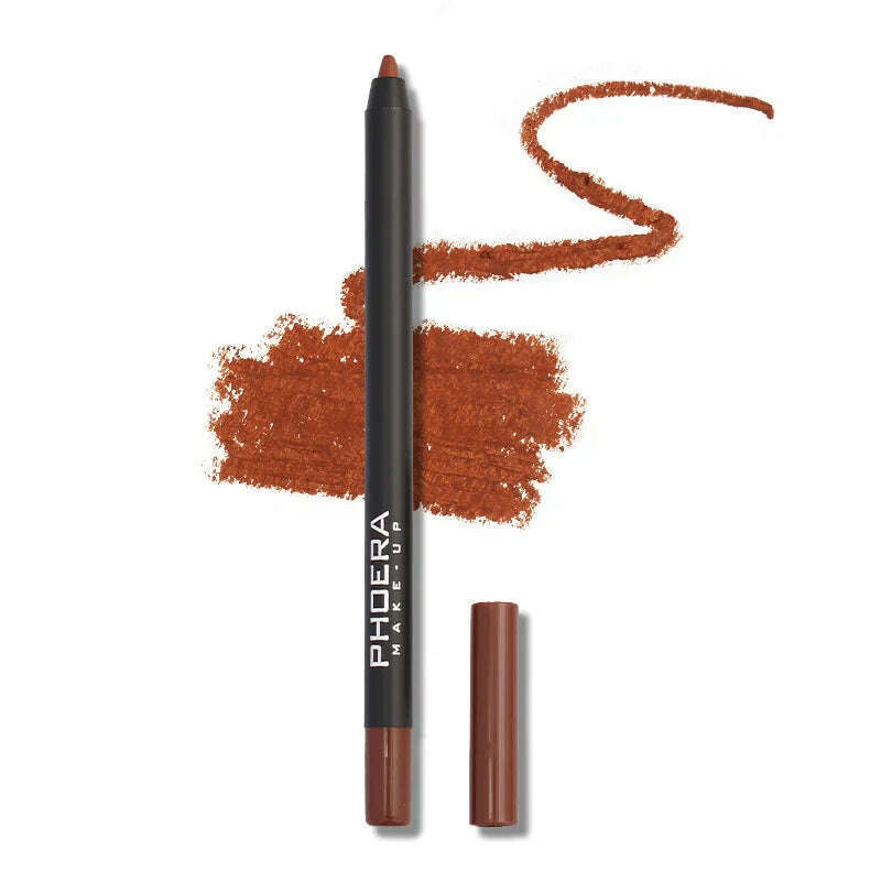 KIMLUD, 12 Colors Matte Brown Lip Liner Waterproof Long Lasting Moisturizing Sexy Lip Pencil Women Natural Lipstick Makeup Lip Cosmetics, 10, KIMLUD APPAREL - Womens Clothes