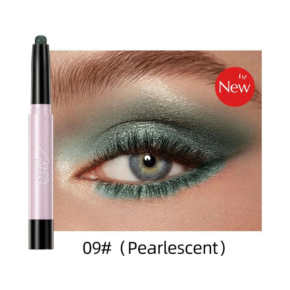 12 Colors Pearlescent Eyeshadow Eyeliner Pencil Waterproof Glitter Matte Nude Eye Shadow Makeup Pigment Silkworm Eyeshadow Pens - KIMLUD