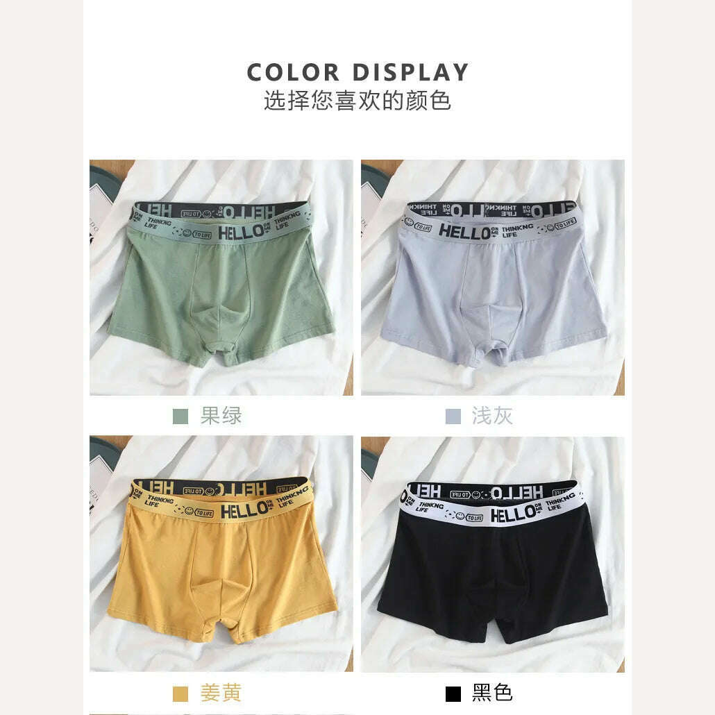 KIMLUD, 12 pieces Mens Underwear Men Cotton Underpants Male Pure Men Panties Shorts Breathable Boxer Shorts Comfortable soft Plus size, KIMLUD Womens Clothes