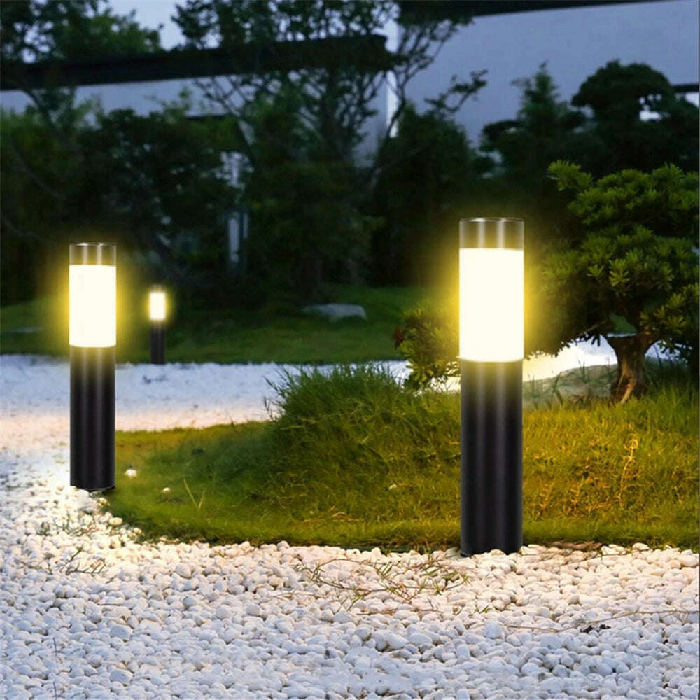1/2/4 Pack Solar Garden Pathway Lights Outdoor LED Lighting Ground Plug Bollard Light for Patio, Gardens, Pathways,Lawn,Yard - KIMLUD