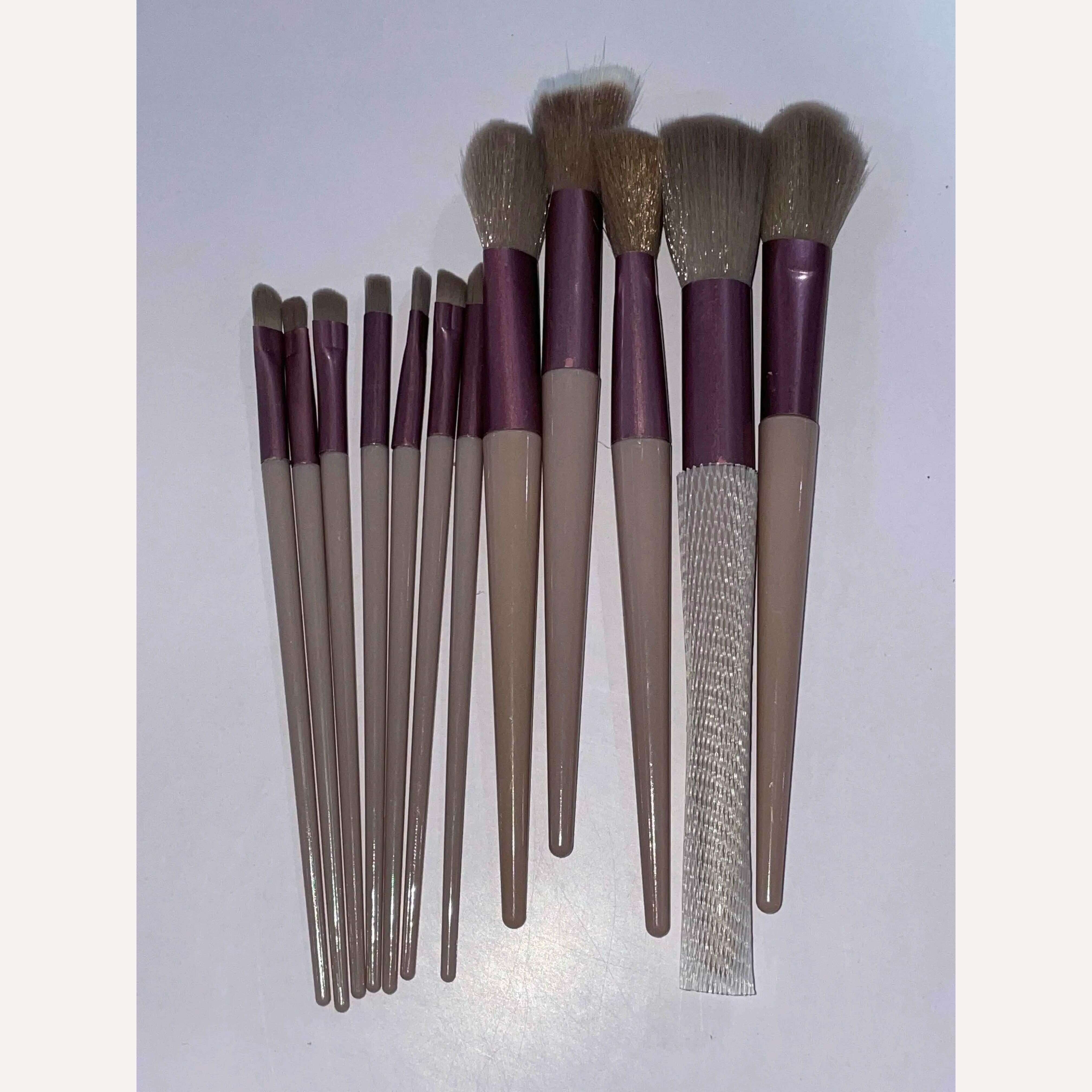KIMLUD, 13 makeup brushes Mo Lan Di green beauty fast drying makeup brush set super soft Blush Powder brush, 13pcs pink, KIMLUD APPAREL - Womens Clothes