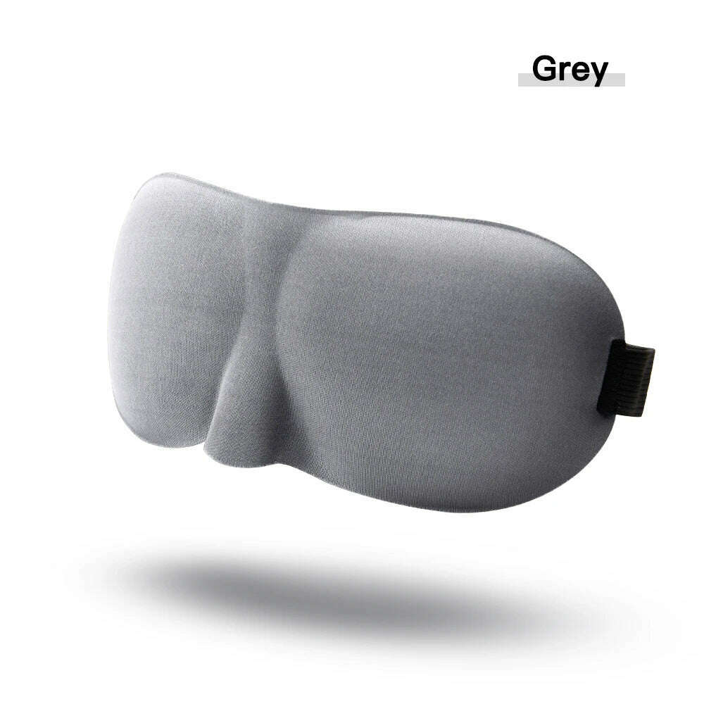 KIMLUD, 1/3 Pcs Sleep Mask Blindfold Sleeping Aid 3D Soft Memory Foam Eye mask for Sleeping Travel Blockout Light Slaapmasker Eye Cover, Gray, KIMLUD Women's Clothes