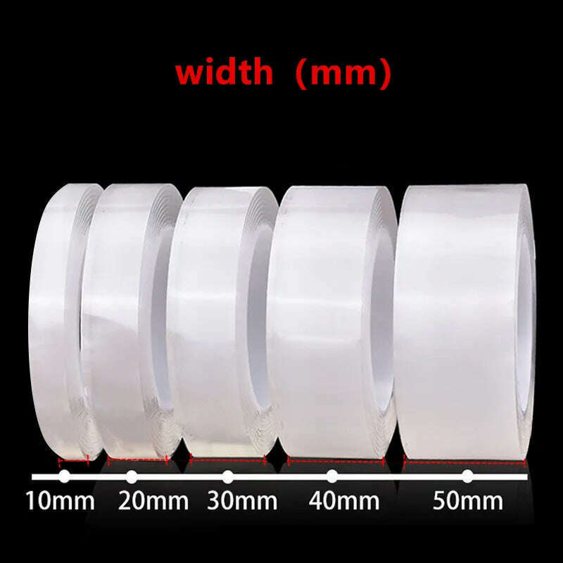 1/3/5m Nano Tape Double-Sided Adhesive Tape Traceless Waterproof Tape For Bathroom Kitchen Sink Tap Gel Sticker - KIMLUD