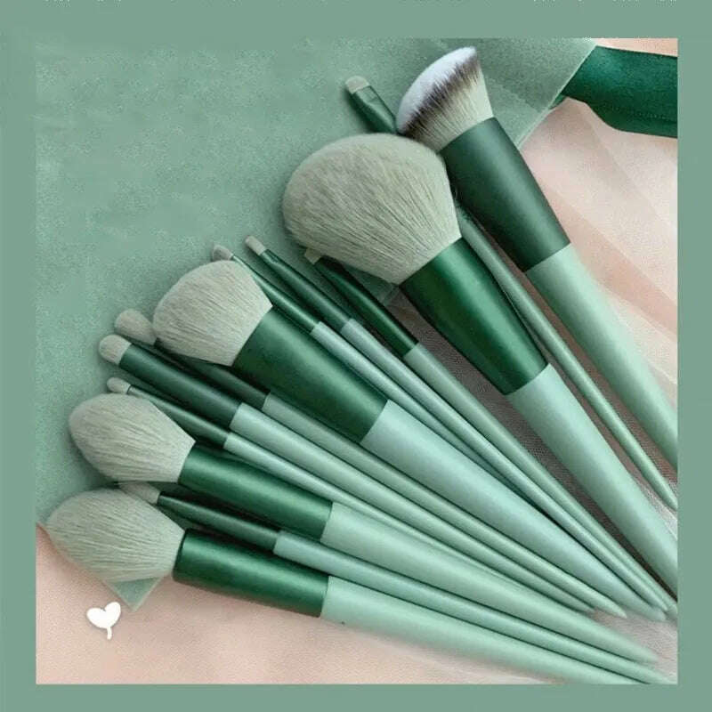 13Pcs Soft Fluffy Makeup Brushes Set for cosmetics Foundation Blush Powder Eyeshadow Kabuki Blending Makeup brush beauty tool - KIMLUD