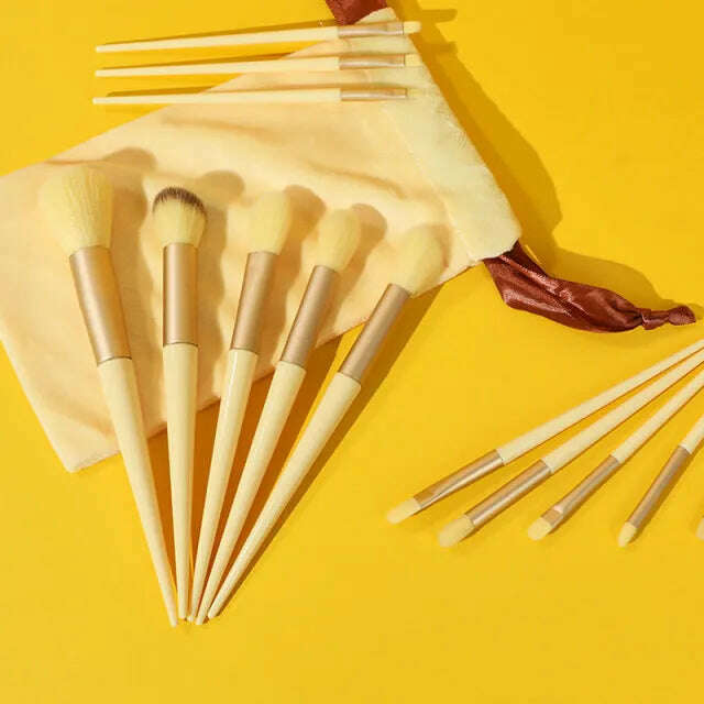 13Pcs Soft Fluffy Makeup Brushes Set for cosmetics Foundation Blush Powder Eyeshadow Kabuki Blending Makeup brush beauty tool - KIMLUD