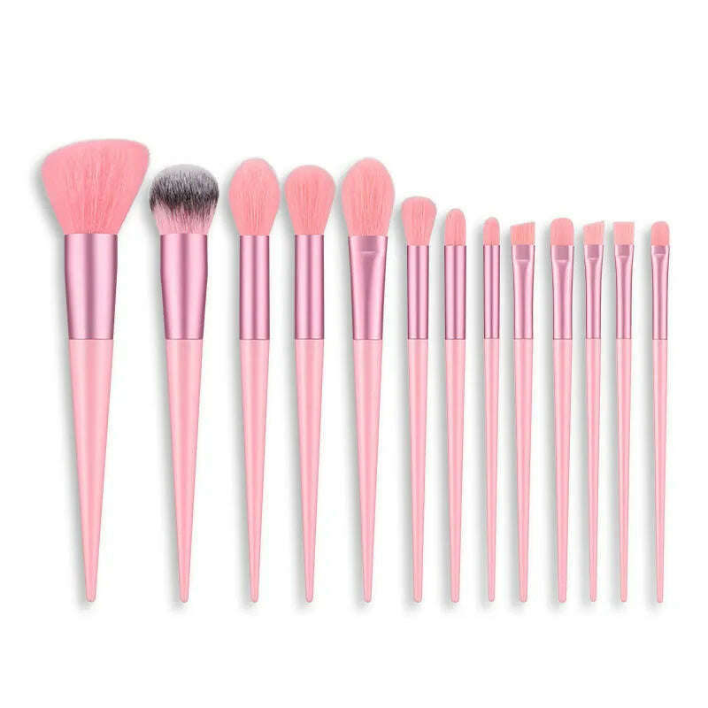 13Pcs Soft Fluffy Makeup Brushes Set for cosmetics Foundation Blush Powder Eyeshadow Kabuki Blending Makeup brush beauty tool - KIMLUD